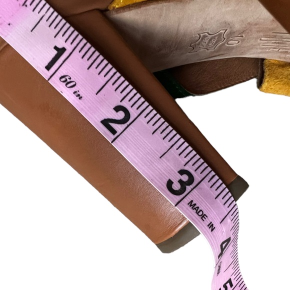 Anthropologie Charlotte Stone Olivia Color Block Leather Suede Sandals - Picture 10 of 15